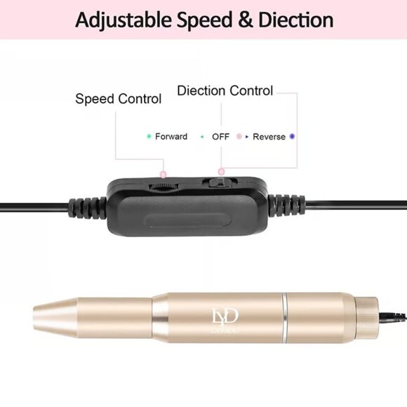 New Electric Nail Drill, Professional Efile Nail Drill Kit for Acrylic Nail, Gel - Picture 2 of 8